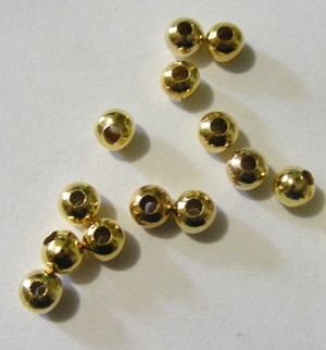 6mm Gold Spacer Balls (pkt of 50)