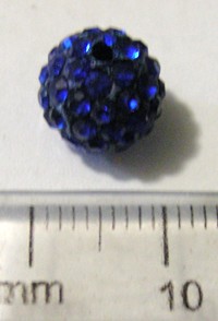 10mm Shamballa Bead -Blue(each)
