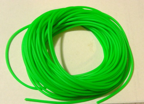 2mm Silicone Tubing - Day-Glo Green (per metre)