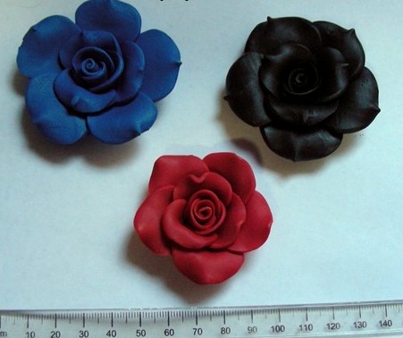 50mm Fimo Rose - Assorted Colours (each)