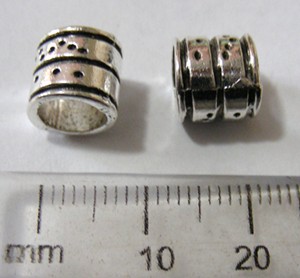 8mm Nickel Spacer with Pattern (each)