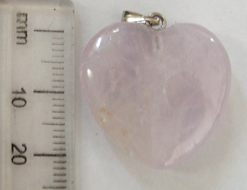 28mm Semi Precious Heart - Amethyst (each)