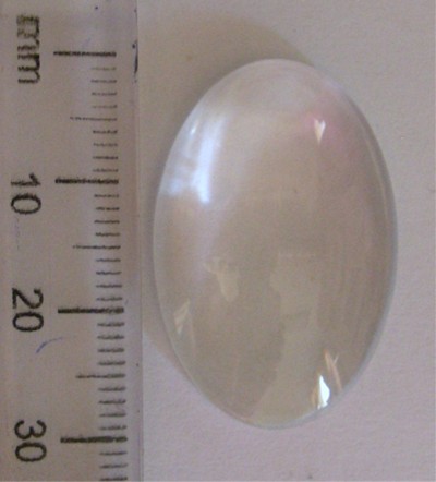30mm Oval Glass for Pendant (each)