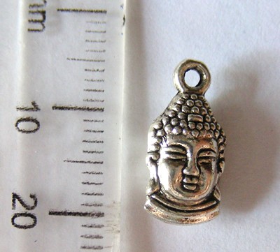 15mm Nickel Buddha Charm (each)