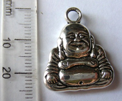25mm Nickel Pendant - Buddha (each)