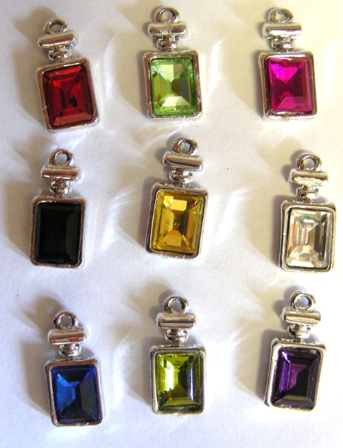 10mm Charm with Diamante - Assorted (each)