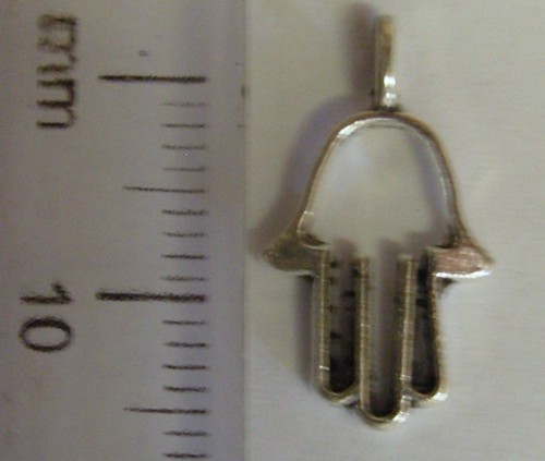 15mm Nickel Charm - Hamsa Hand (each)