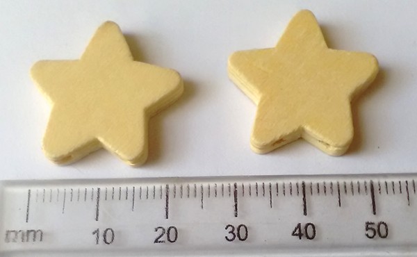 20mm 2-Strand Bamboo Spacer Bead - Star (each)