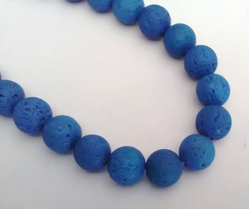 8mm Lava Beads - Blue(each)