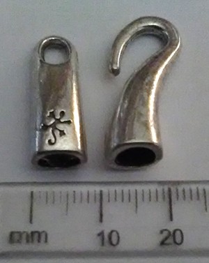 6mm Nickel Hook Clasp (each)